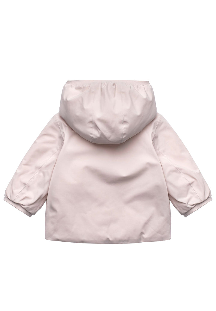 Reversible pink-white jacket for baby girl