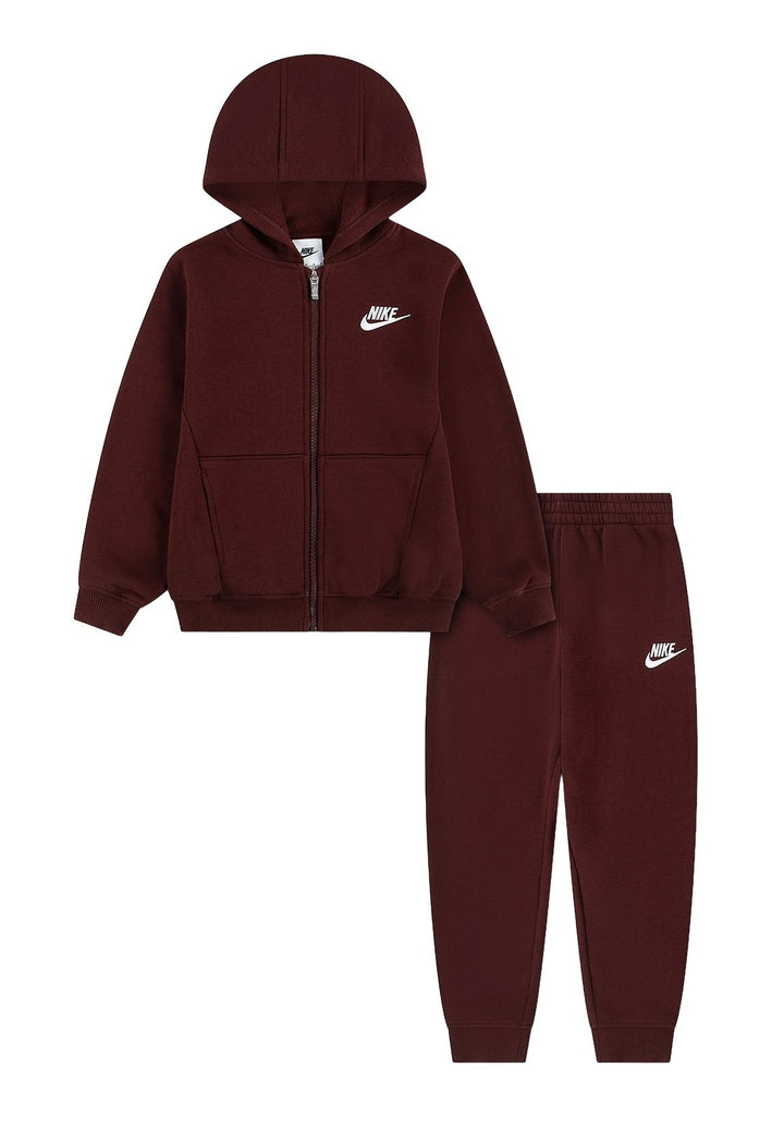 Bordeauxfarbener Sweatshirt-Anzug für Kinder