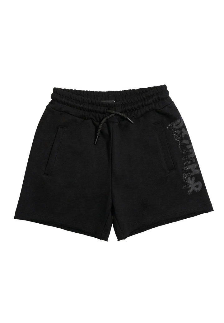 Sudadera corta negra para niña