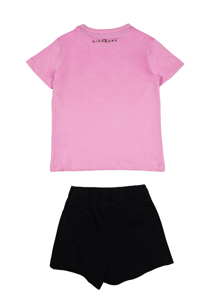 Pink and black outfit for a baby girl