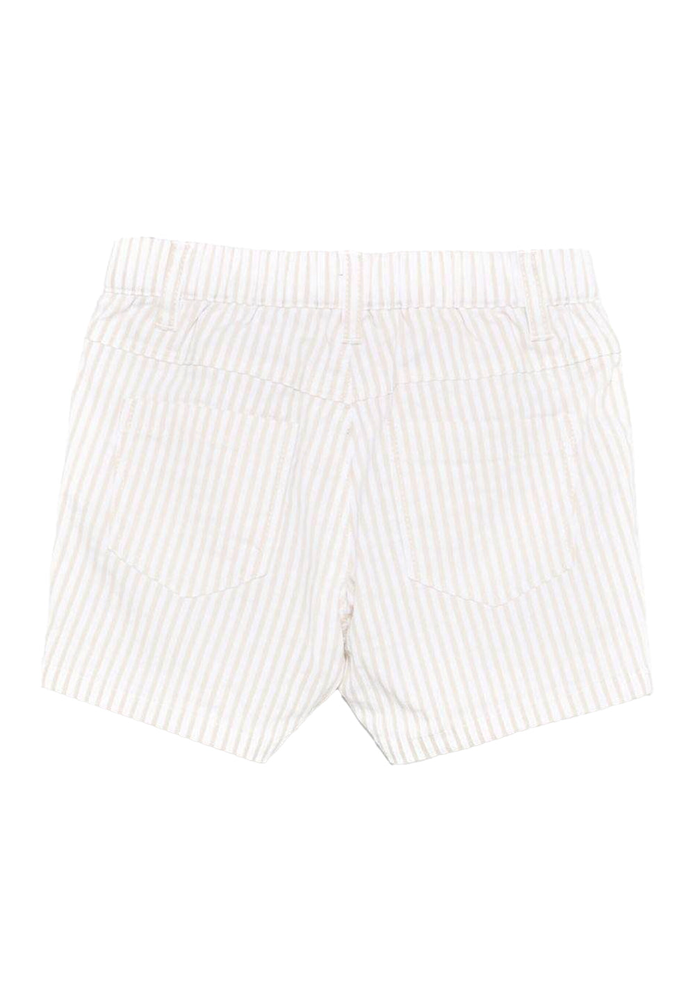 White and beige shorts for baby girl