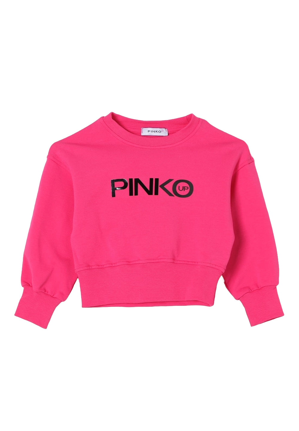 Fuchsia crewneck sweatshirt for baby girl