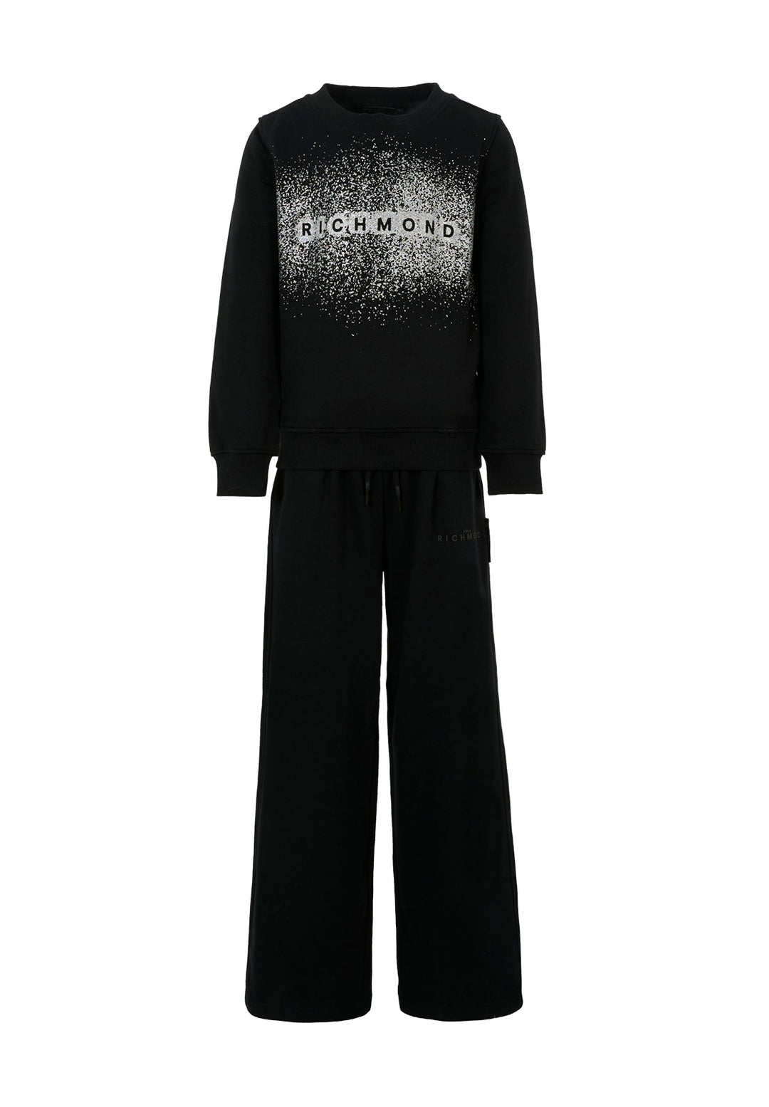 Girl's black sweatshirt set
