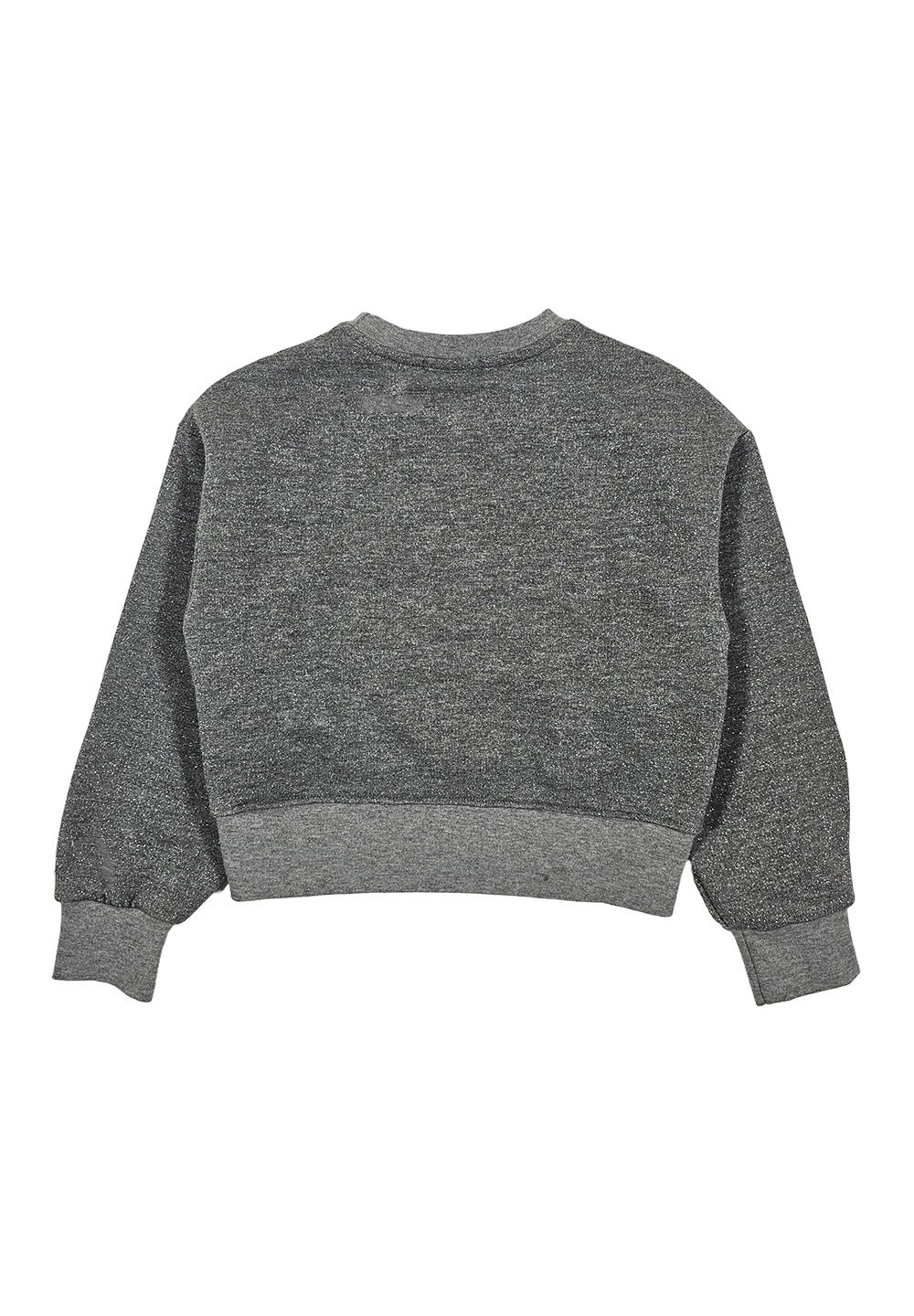 Graues Rundhals-Sweatshirt für Mädchen
