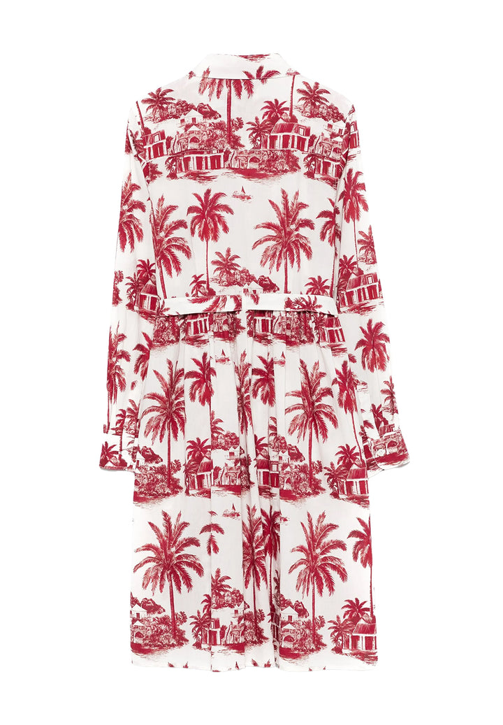 Red and white dress for a little girl