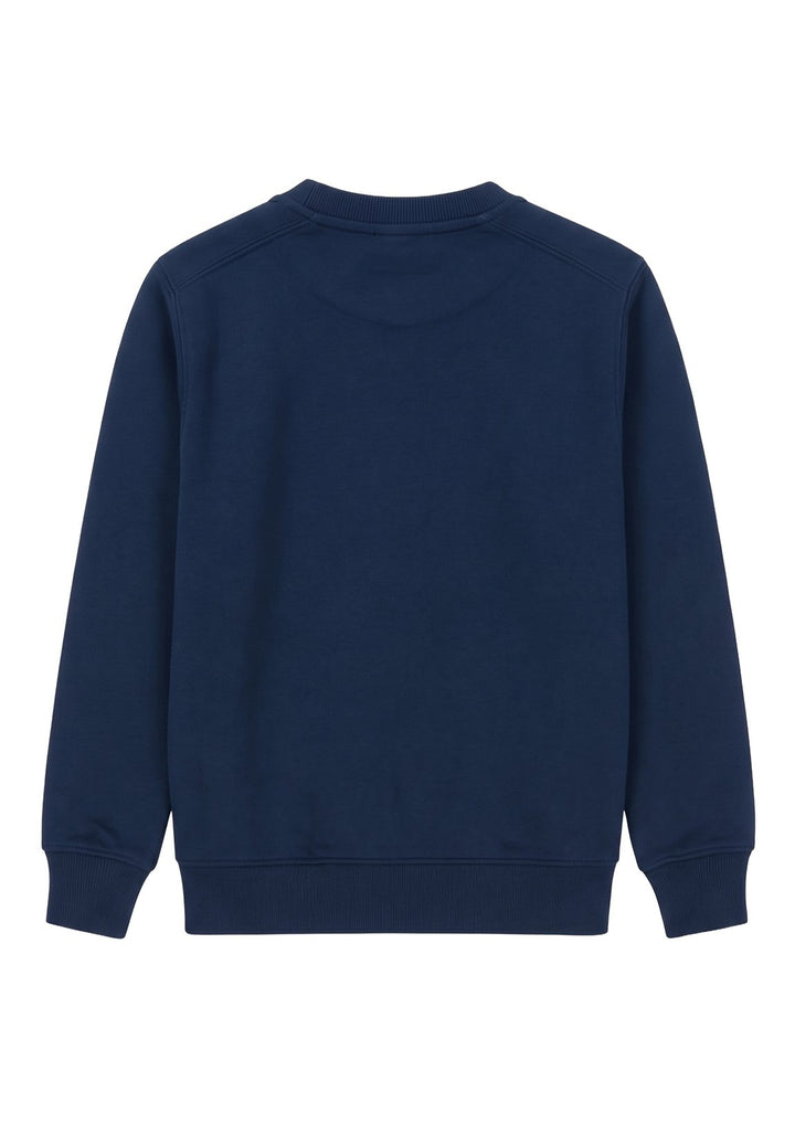 Felpa girocollo blu per bambino
