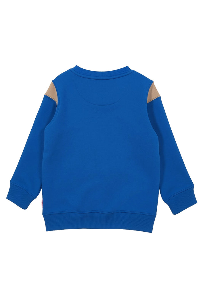 Blaues Rundhals-Sweatshirt für Neugeborene