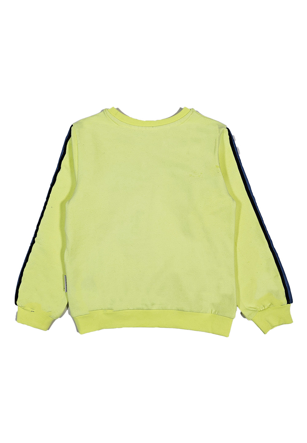 Sudadera de cuello redondo amarillo flúor para bebé