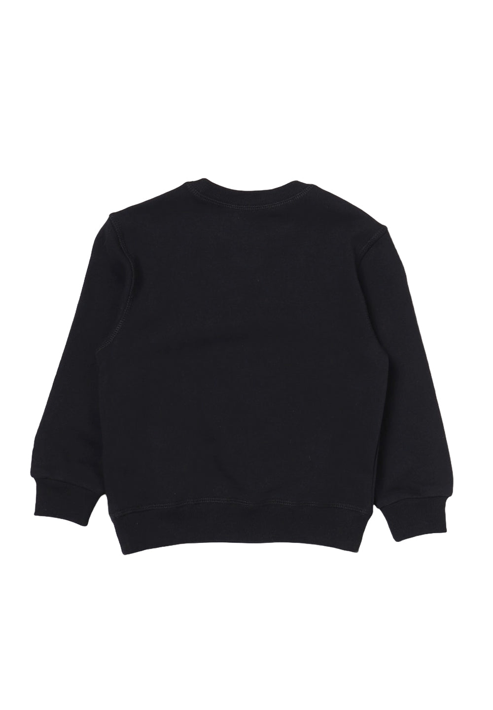 Sudadera negra de cuello redondo para niño