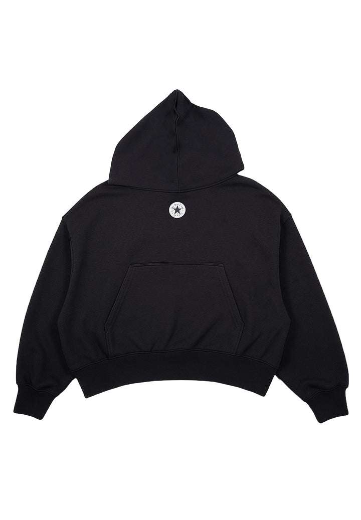 Sudadera con capucha negra para niña