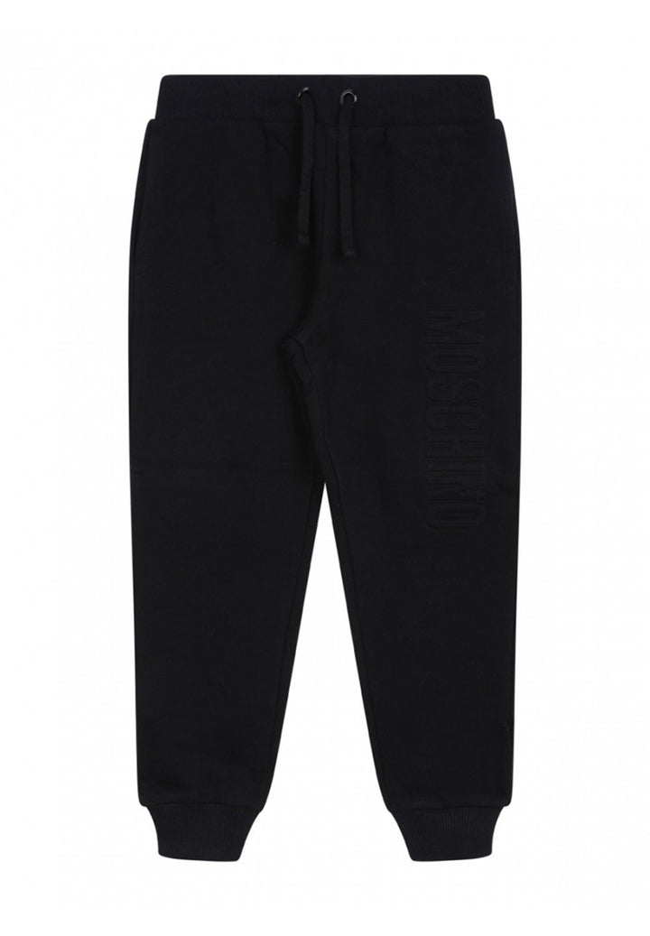Black fleece sweatpants for boys