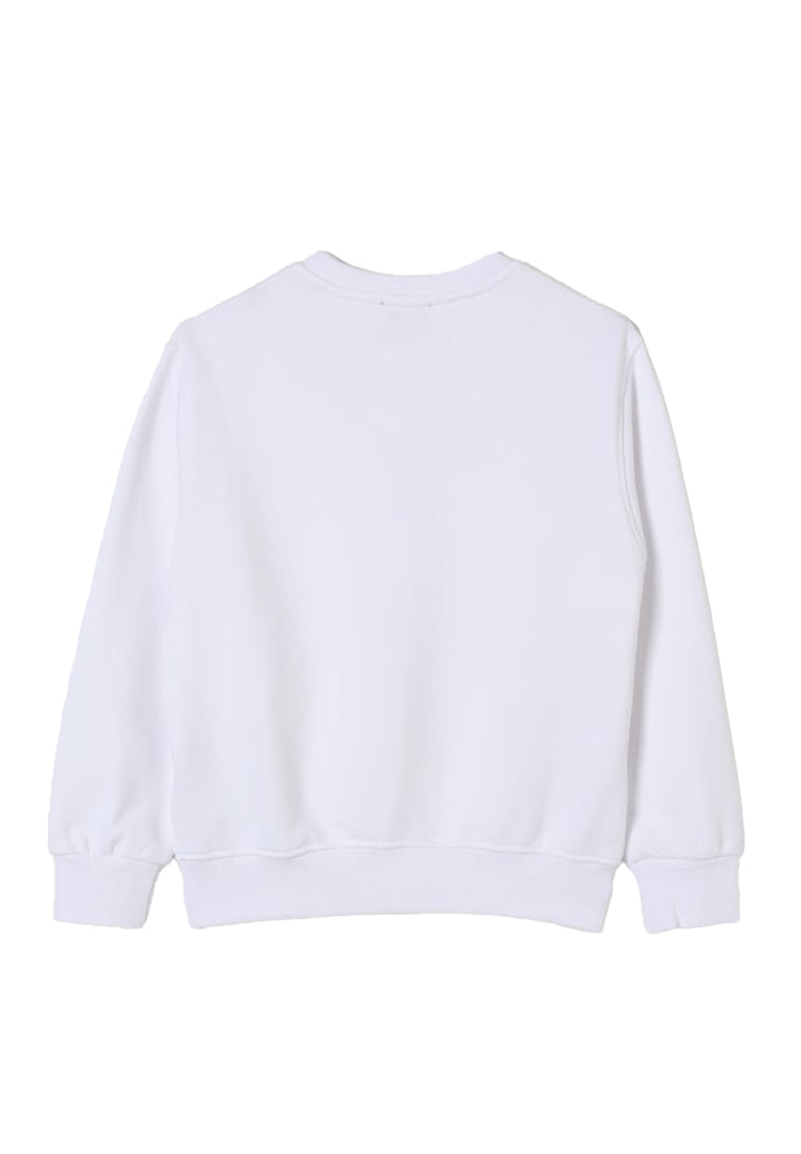 White crewneck sweatshirt for kids