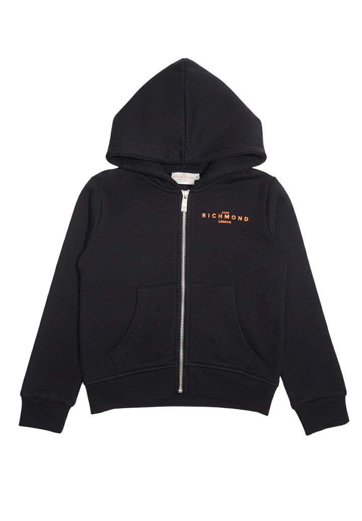 Black zip-up hoodie for baby