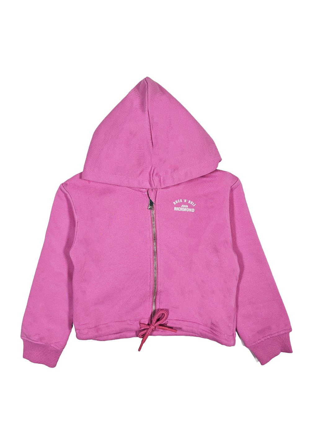 Sudadera con cremallera rosa para bebé niña