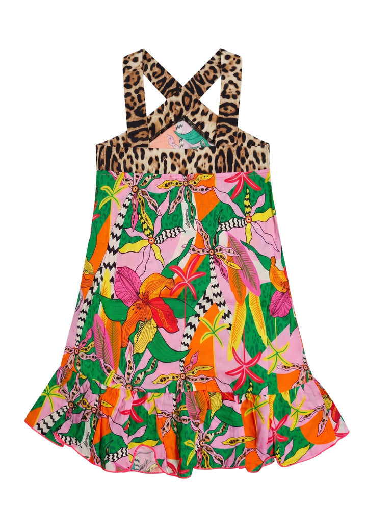 Vestido de playa multicolor para niña