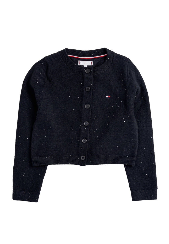 Schwarze Strickjacke für Mädchen