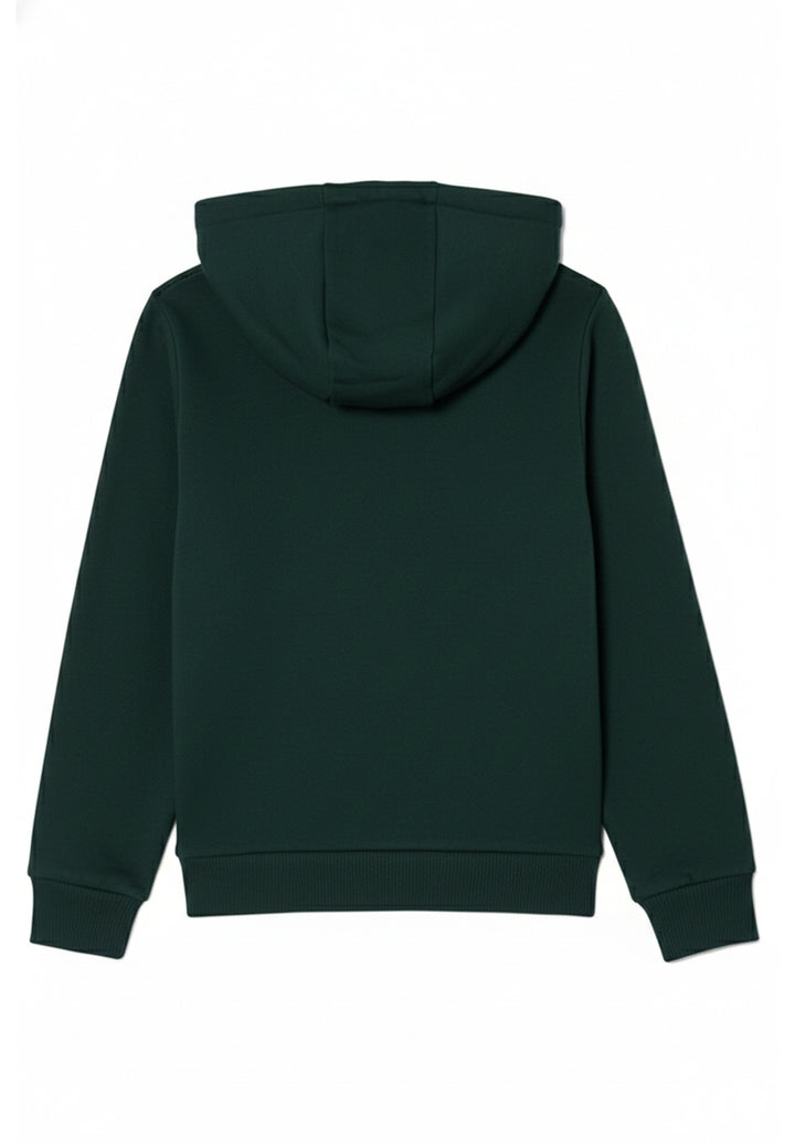 Sudadera con capucha verde para niño
