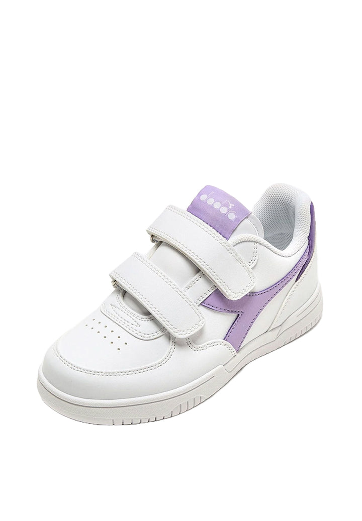 Chaussures blanches et violettes pour filles