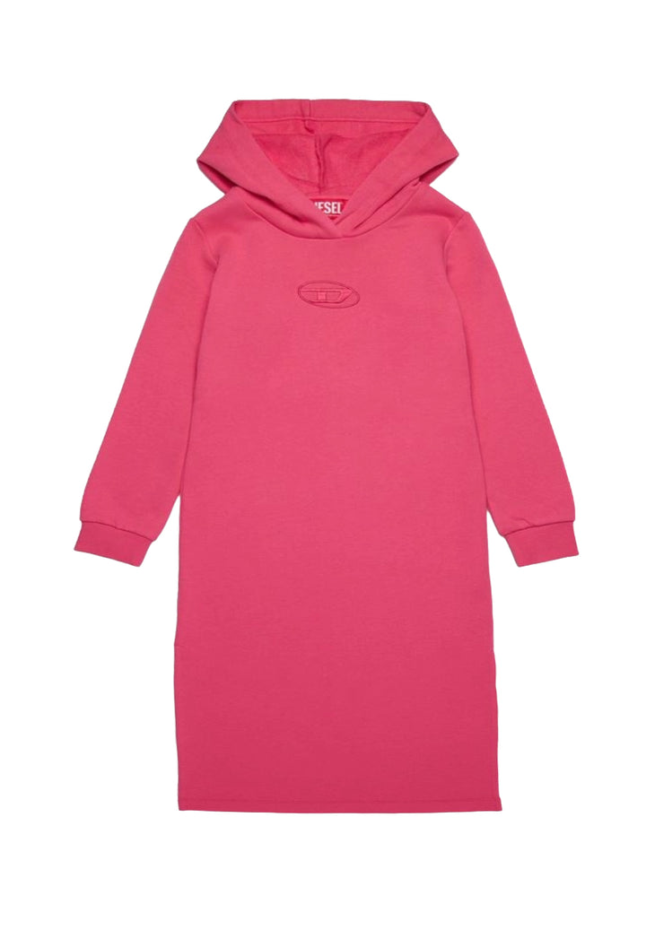 Fuchsiafarbenes Sweatshirtkleid für Mädchen