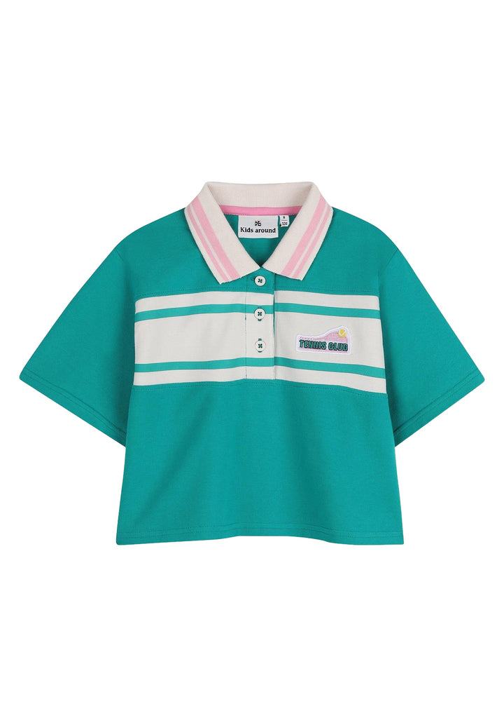 Grünes Poloshirt für Mädchen