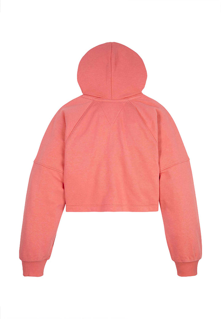 Sweat à capuche orange pour fille