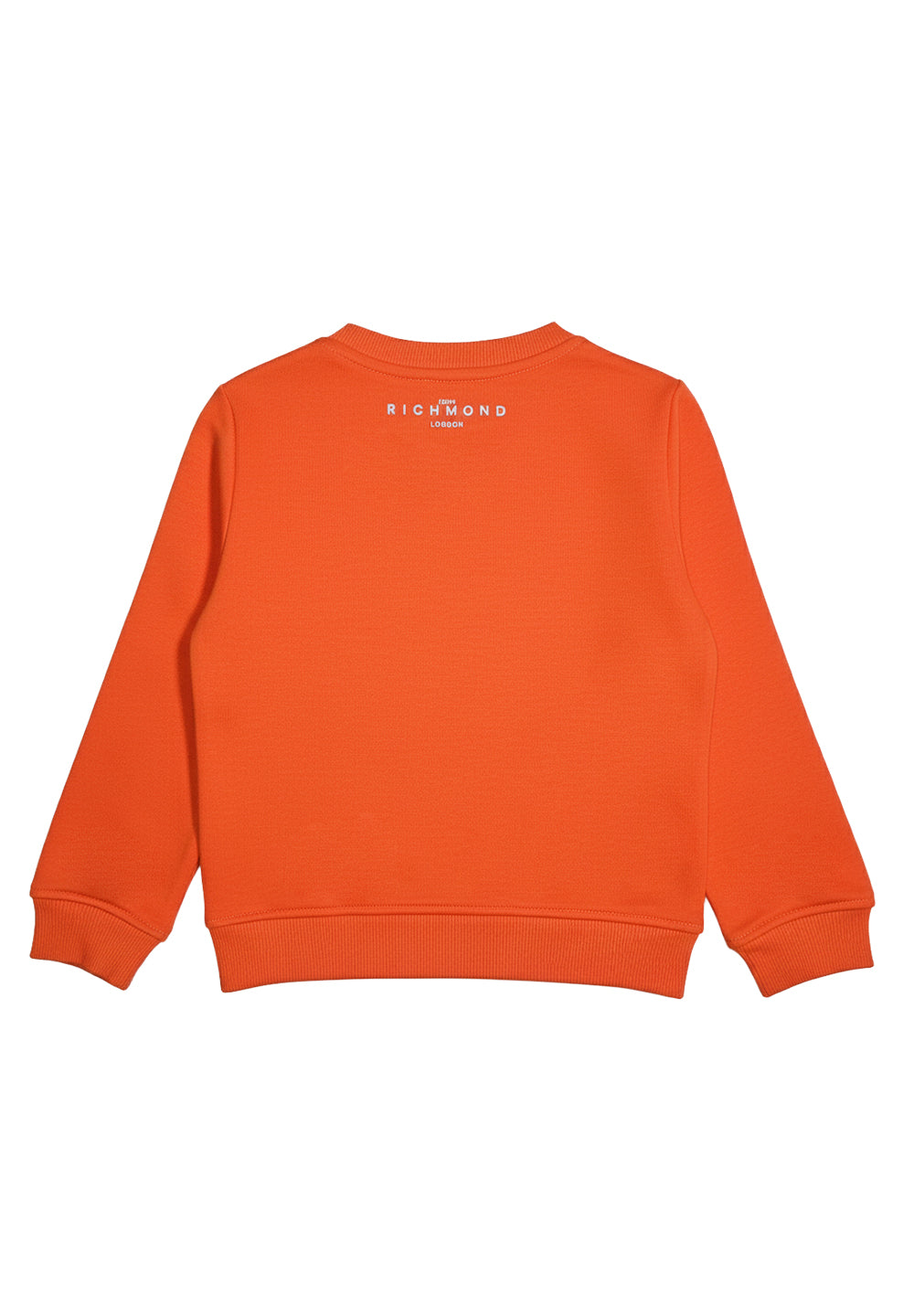 Orange crewneck sweatshirt for baby