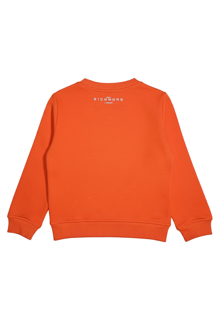 Orange crewneck sweatshirt for baby