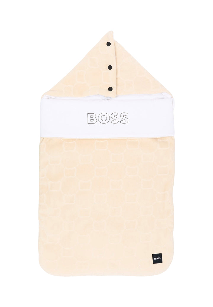 Beige chenille baby sleeping bag