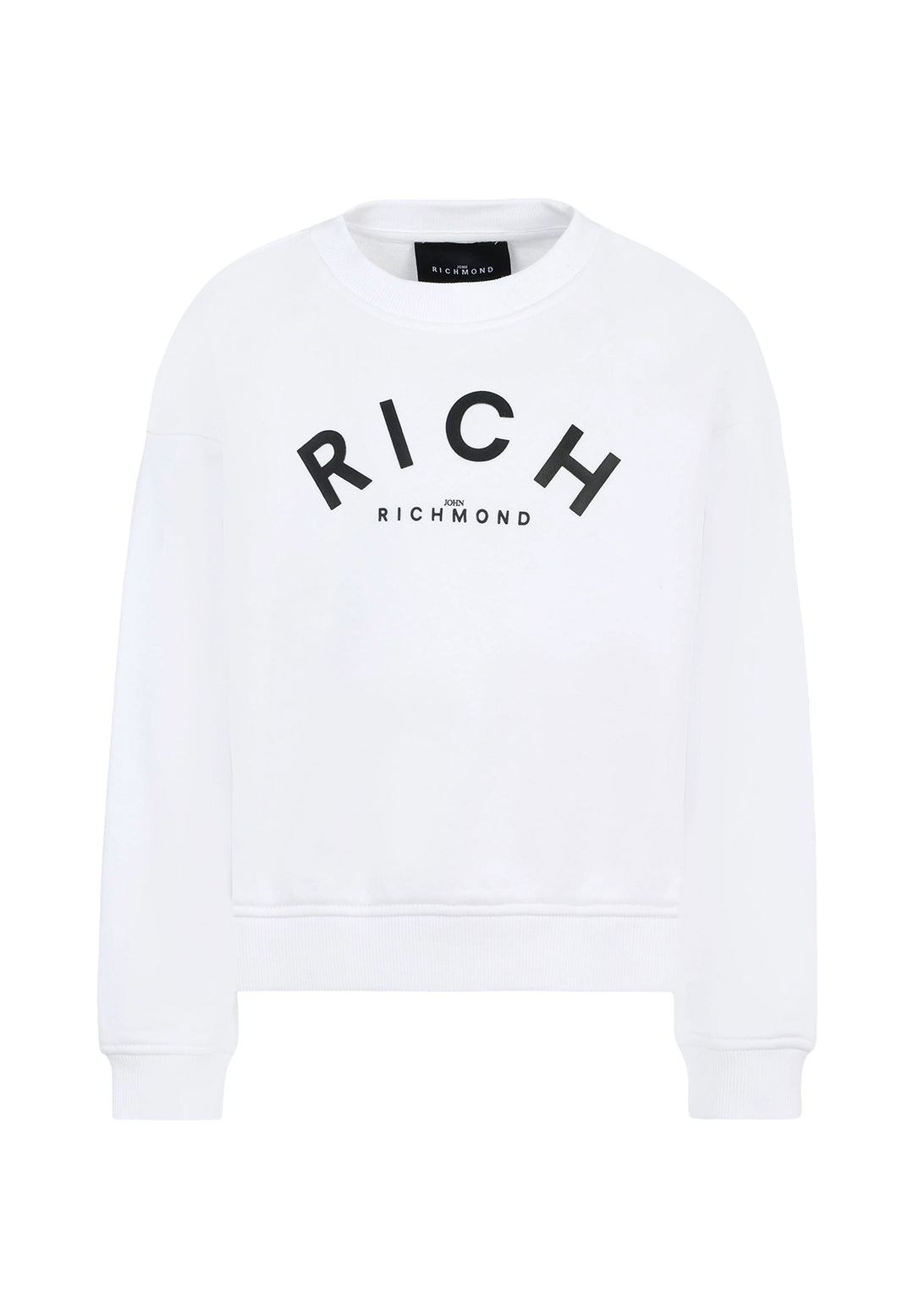 Weißes Sweatshirt mit Rundhalsausschnitt für Kinder