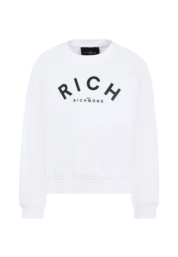 Weißes Sweatshirt mit Rundhalsausschnitt für Kinder