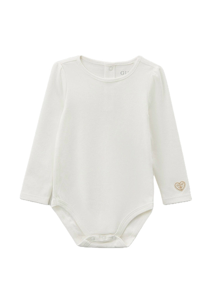 Ensemble salopette blanc et rouge pour fille