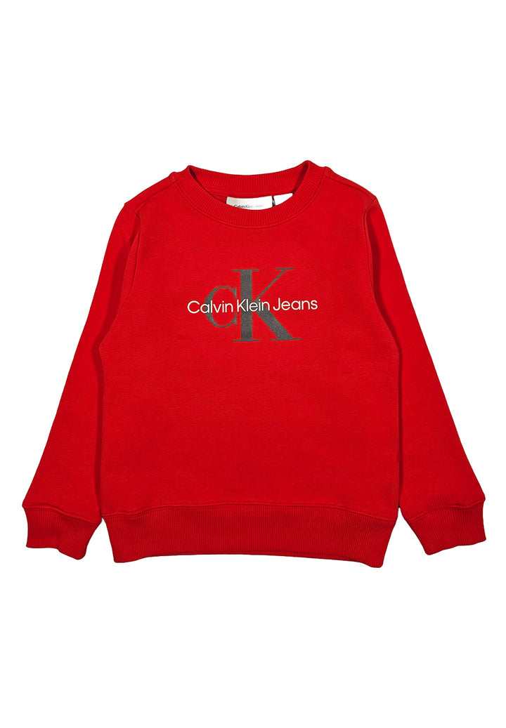 Sweat-shirt ras du cou rouge unisexe