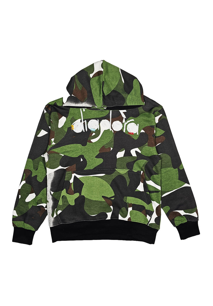 Felpa cappuccio verde per bambino - Primamoda kids