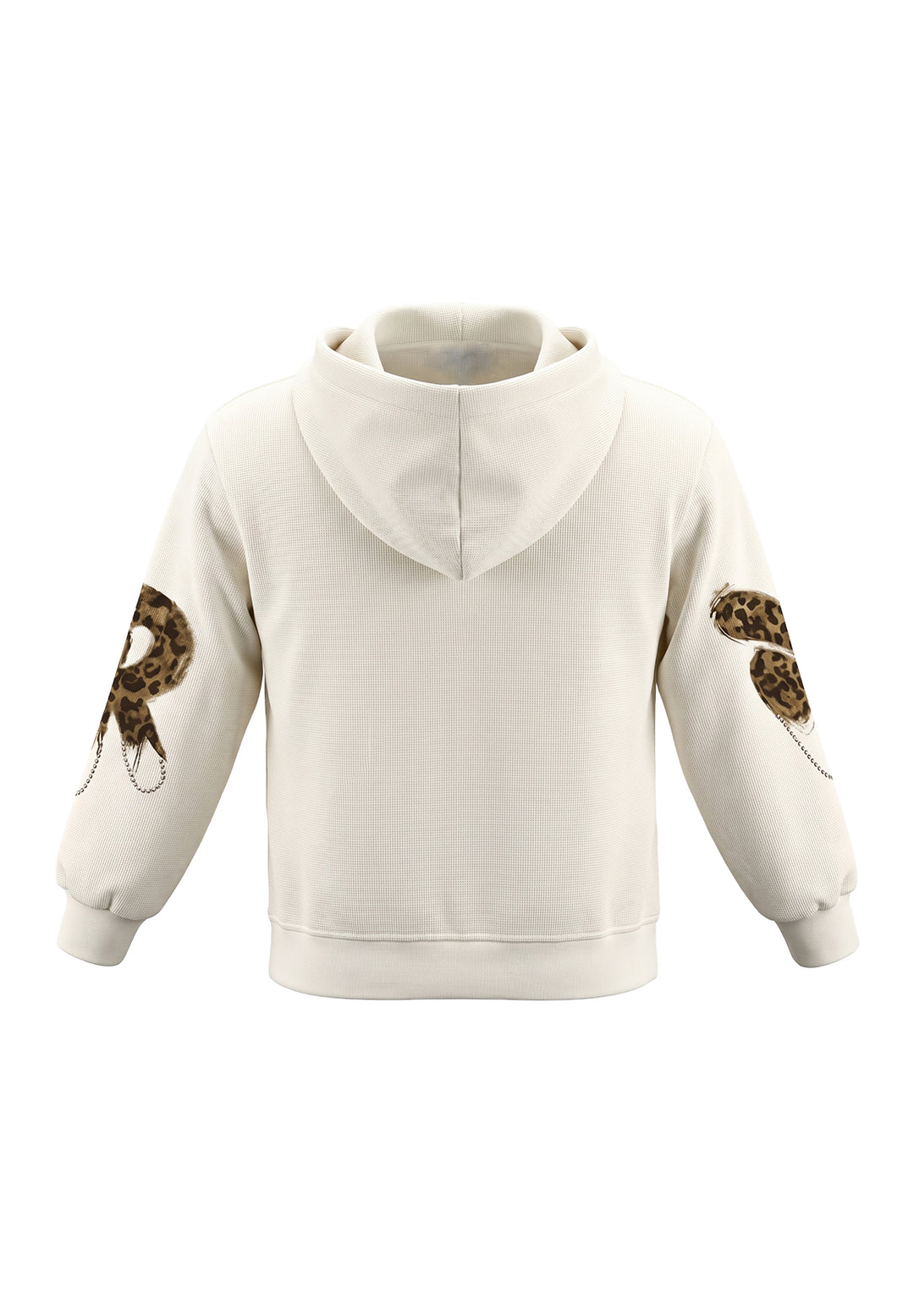 Cremefarbenes Kapuzensweatshirt für Mädchen
