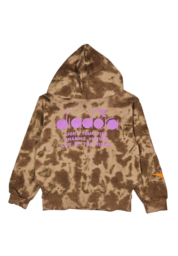 Sudadera con capucha multicolor para niña