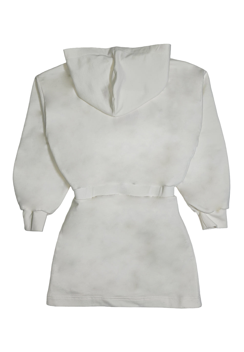 Cream hoodie dress for baby girl