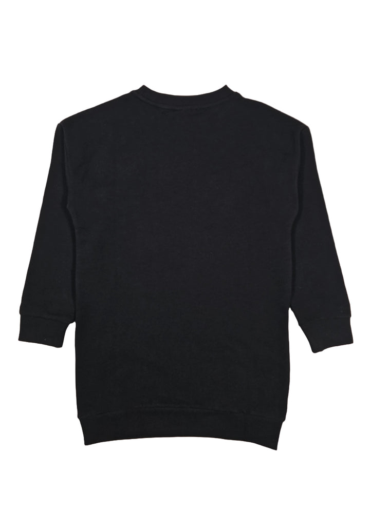 Vestido sudadera negro para niña