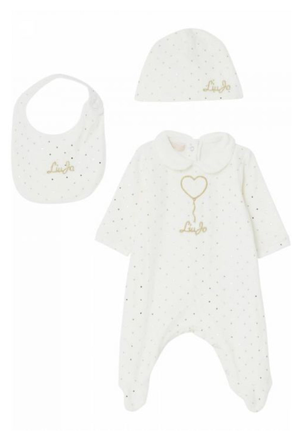 Cream baby romper set