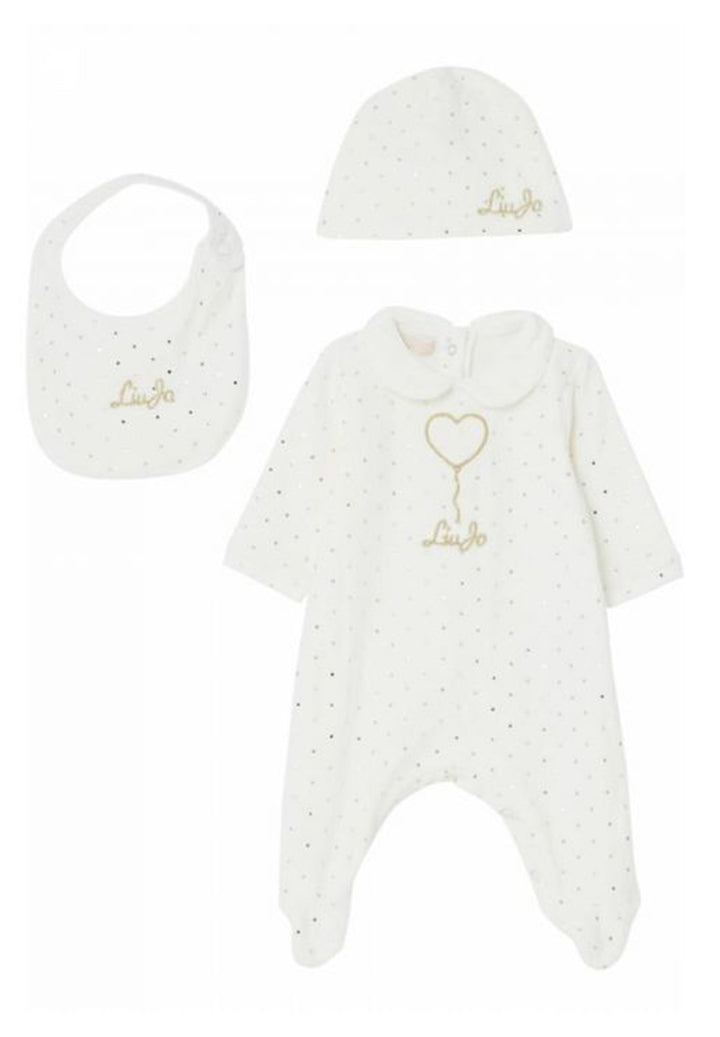 Cream baby romper set