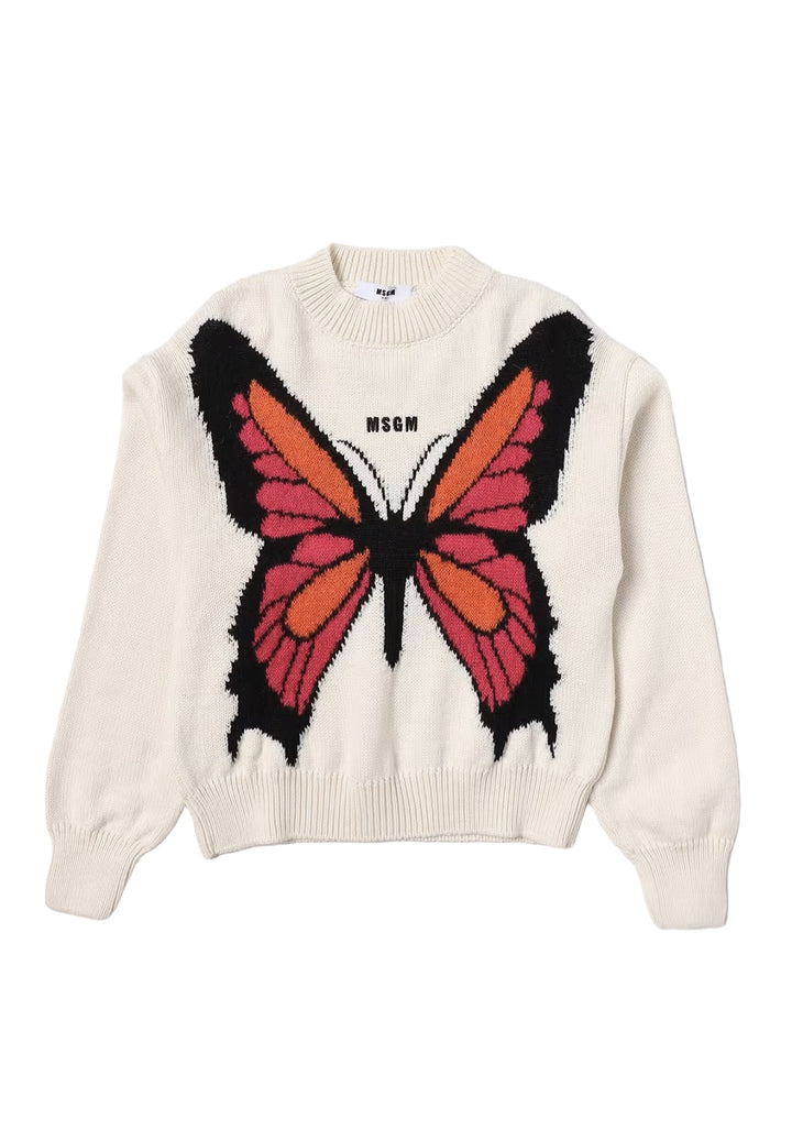 Pull crème pour fille