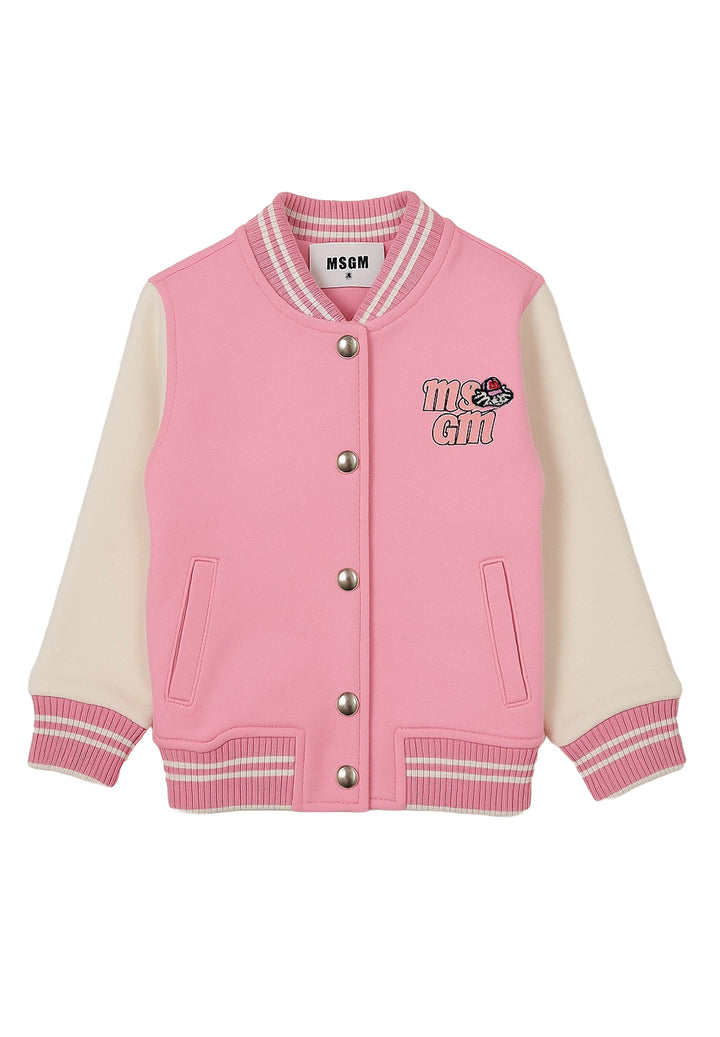 Blouson aviateur rose pour nouveau-nés