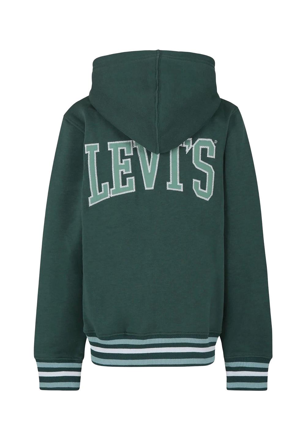 Sudadera verde con cremallera para niño