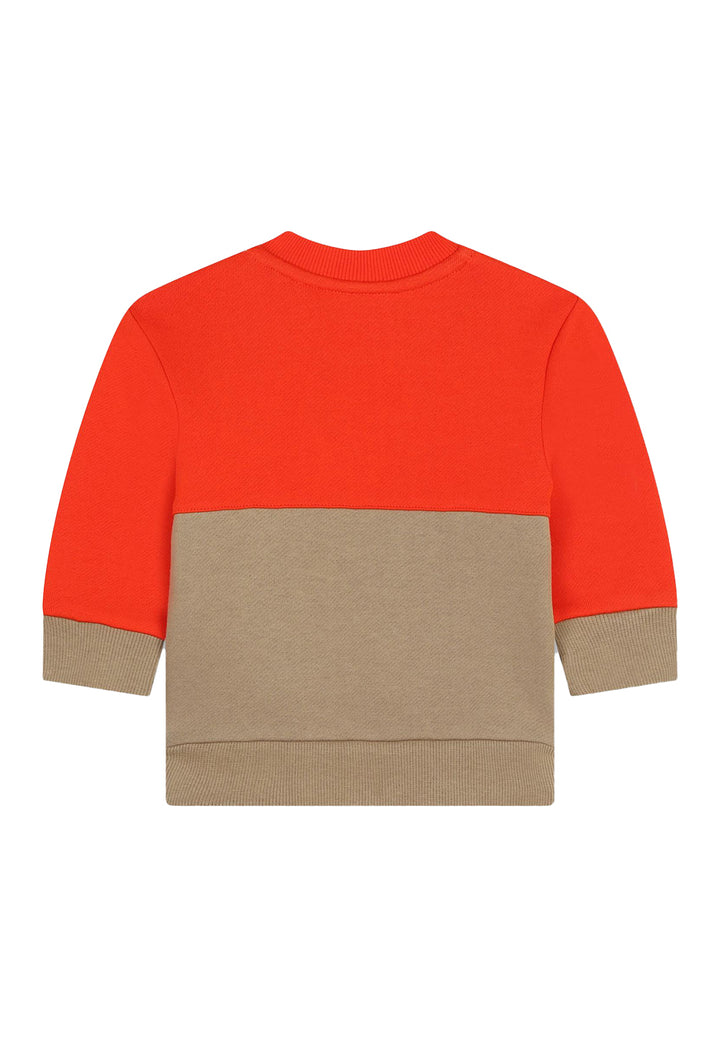 Orange crewneck sweatshirt for kids