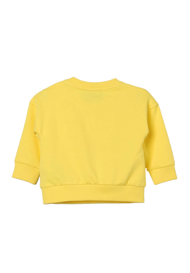 Sudadera amarilla de cuello redondo para bebé