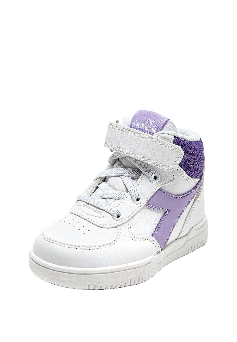 Chaussures blanches et violettes pour nouveau-nés