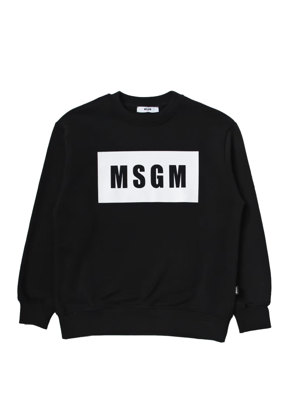 Sweat-shirt noir à col rond pour fille