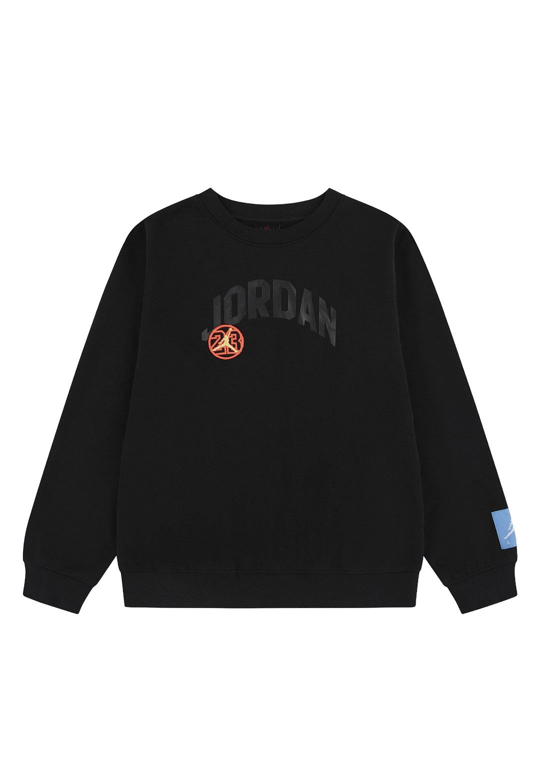Sudadera negra de cuello redondo para niño