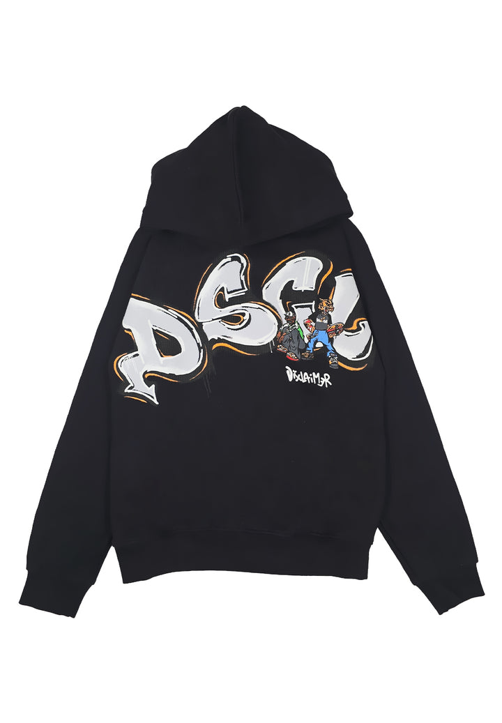 Sudadera con capucha negra para niño