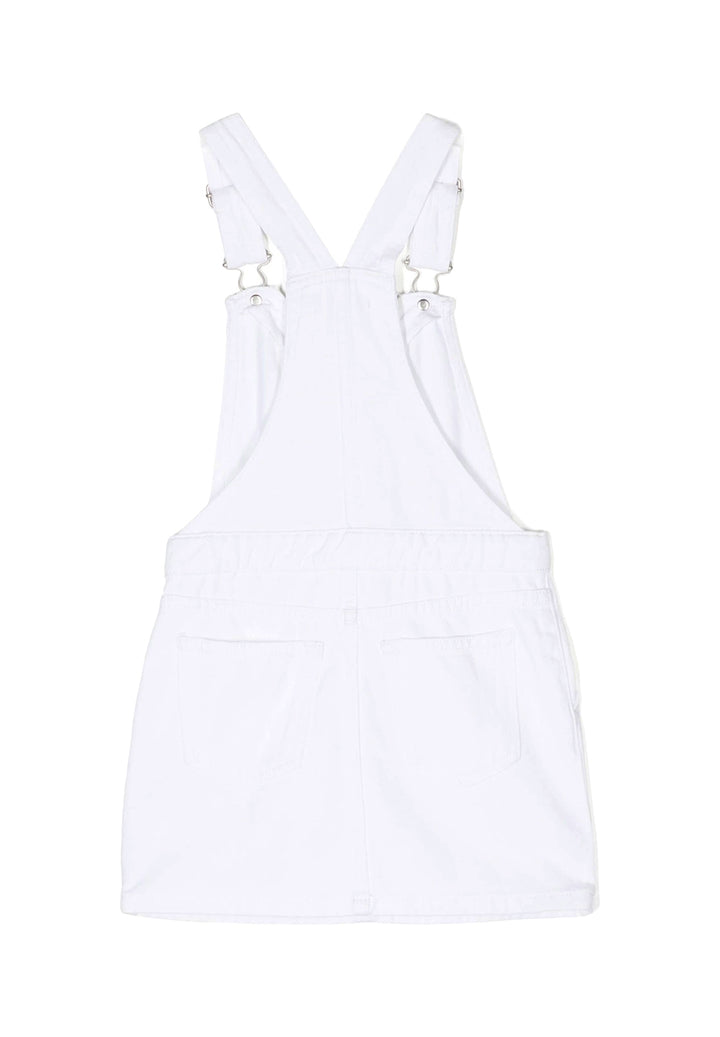 Salopette en jean blanc pour fille