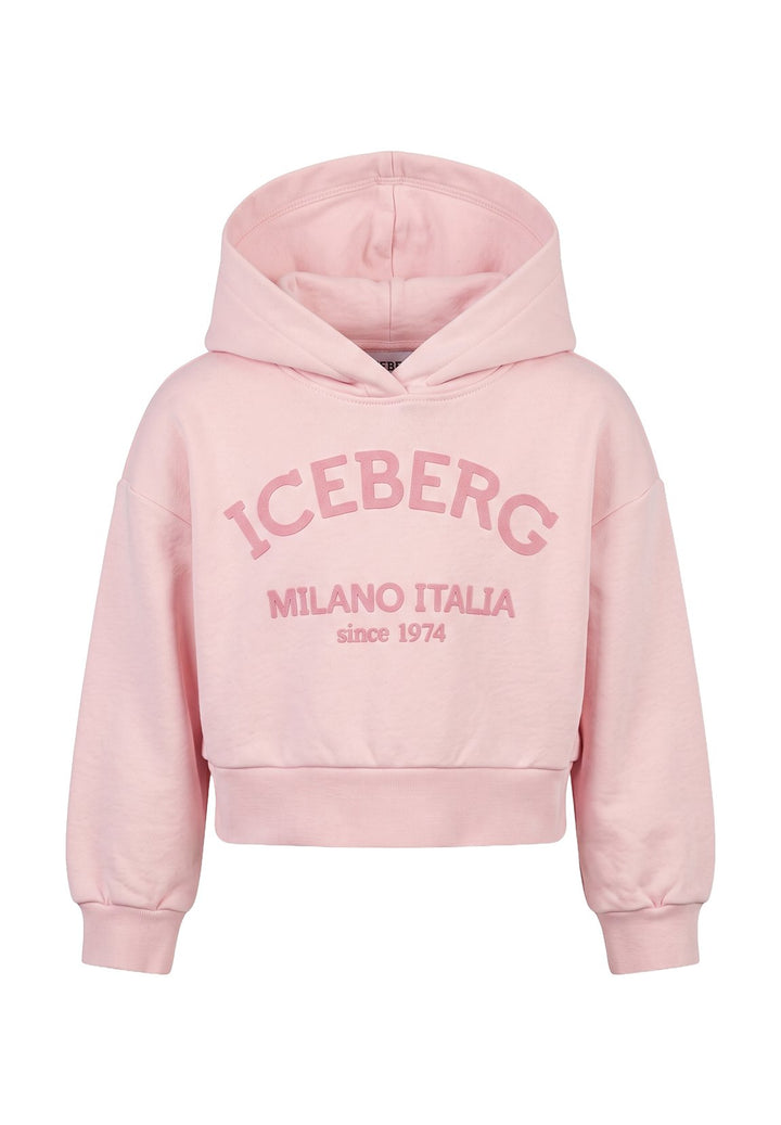 Felpa cappuccio rosa per bambina